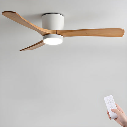 Modern Wooden LED Ceiling Fan Light