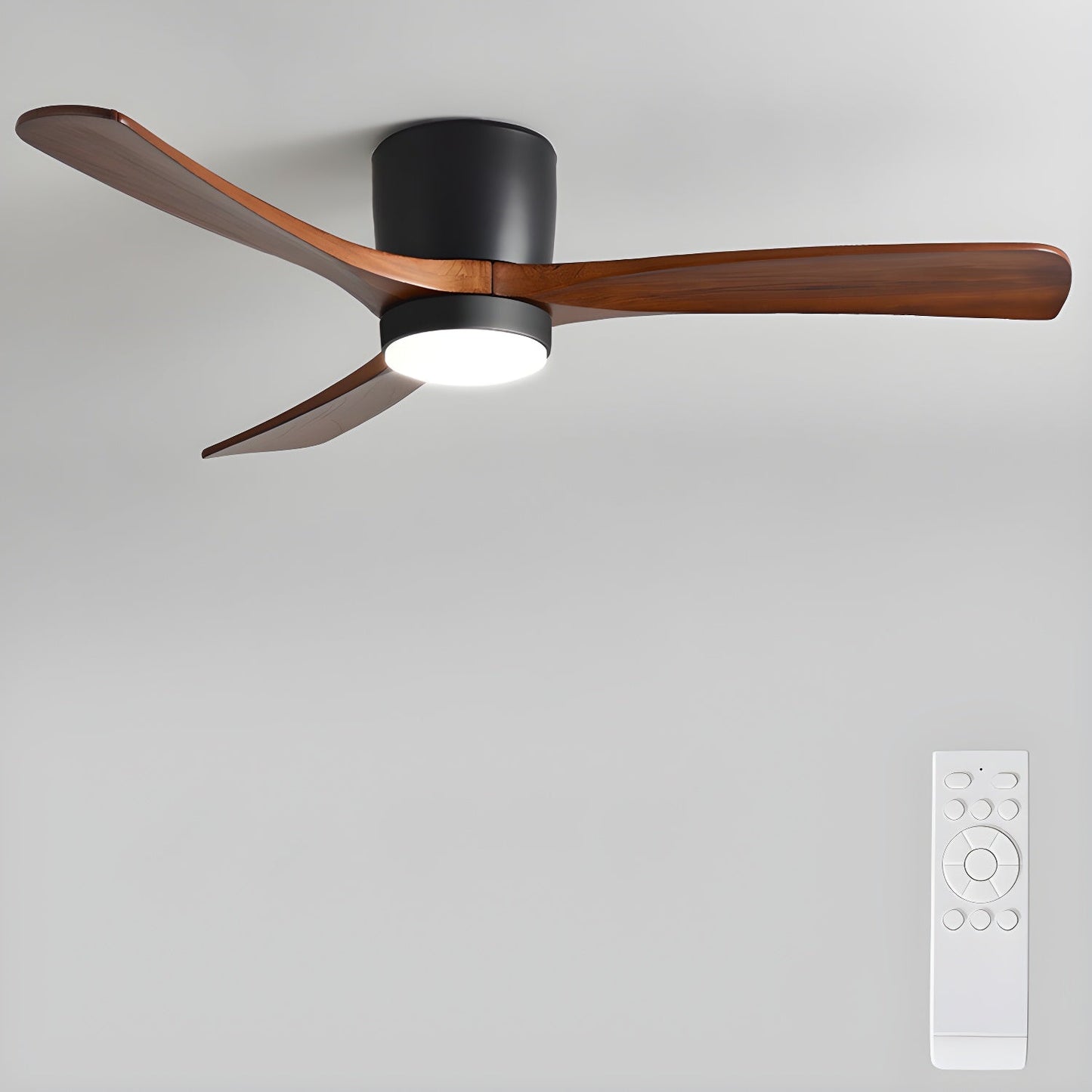Modern Wooden LED Ceiling Fan Light