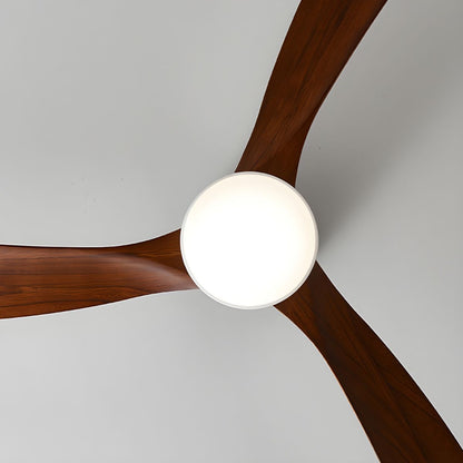 Modern Wooden LED Ceiling Fan Light