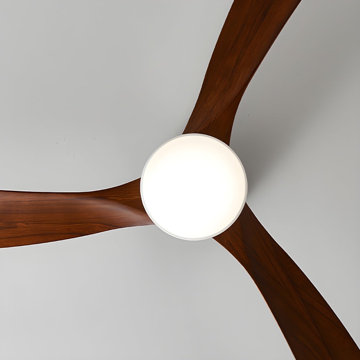 Modern Wooden LED Ceiling Fan Light