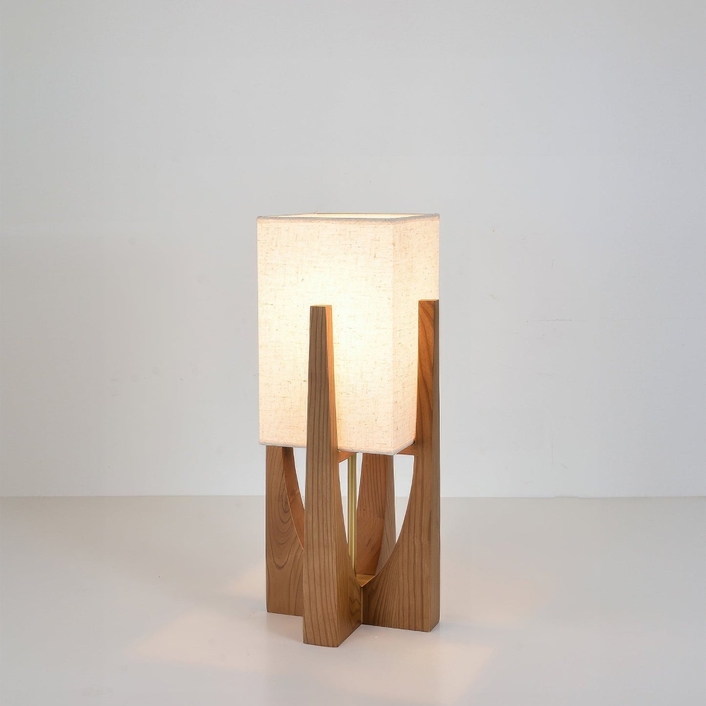 Minimalist wooden floor lamp