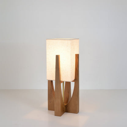 Minimalist wooden floor lamp
