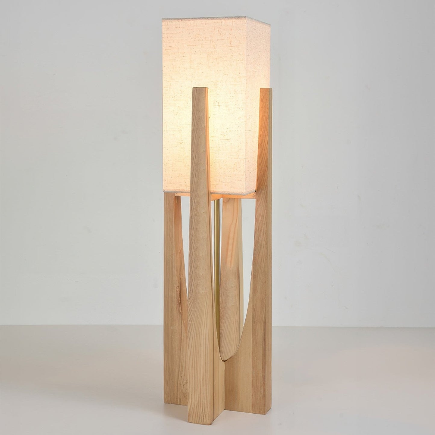 Minimalist wooden floor lamp