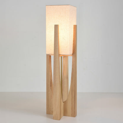 Minimalist wooden floor lamp