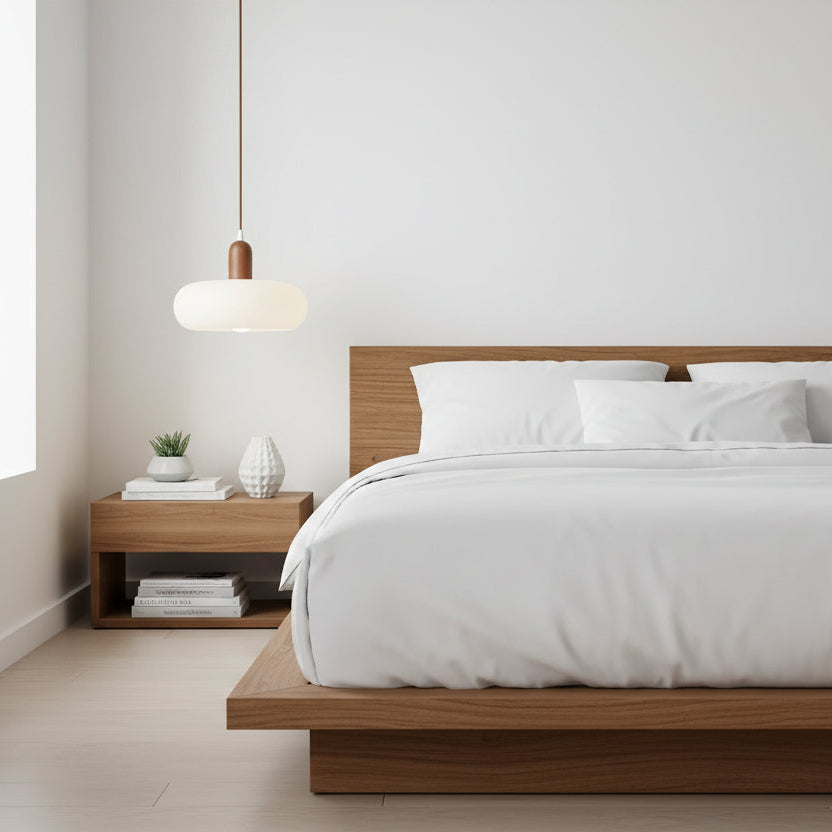 Scandinavian pendant lamp in cream