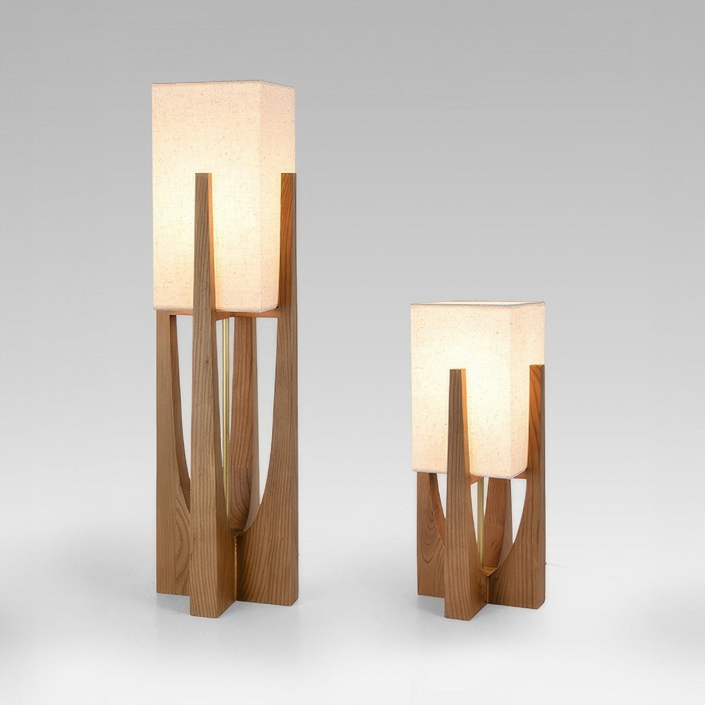 Minimalist wooden floor lamp