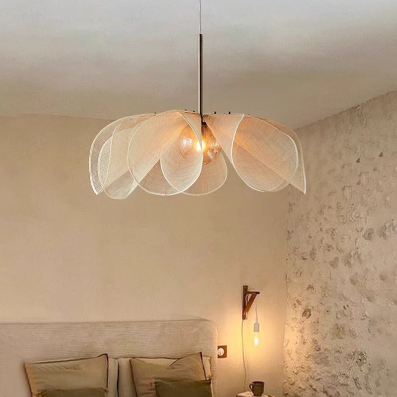 Vintage fabric pendant lamp