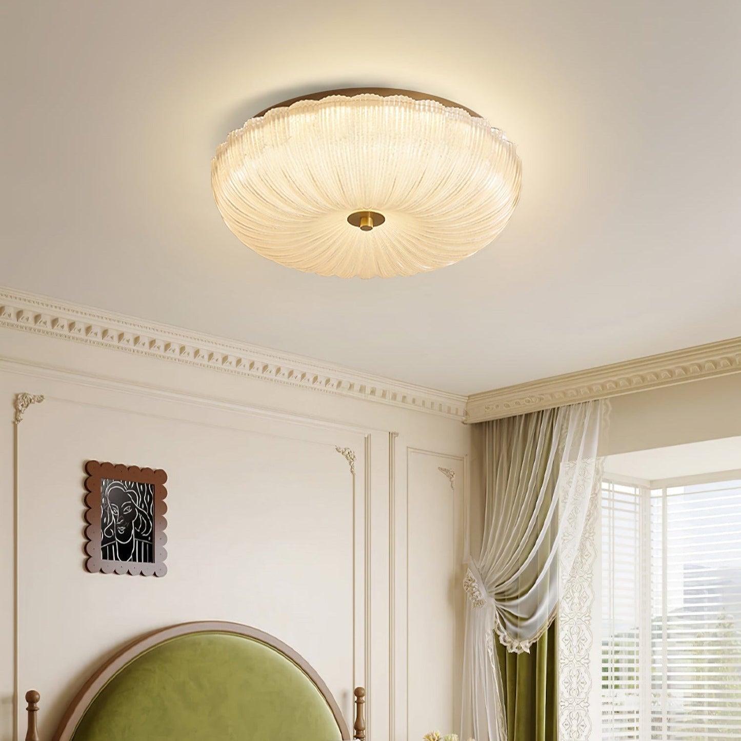Modern Ripple Glass Ceiling Light