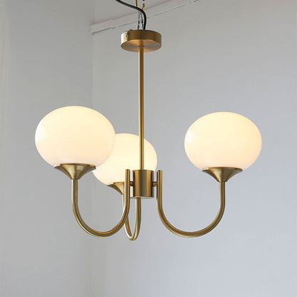 Pink Bubble Glass Chandelier
