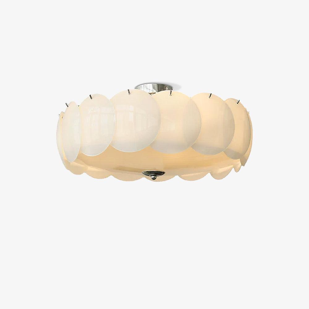 Petal Glass Semi-Flush Ceiling Light