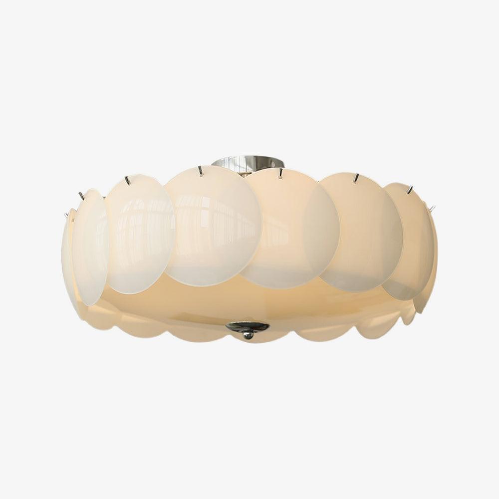 Petal Glass Semi-Flush Ceiling Light