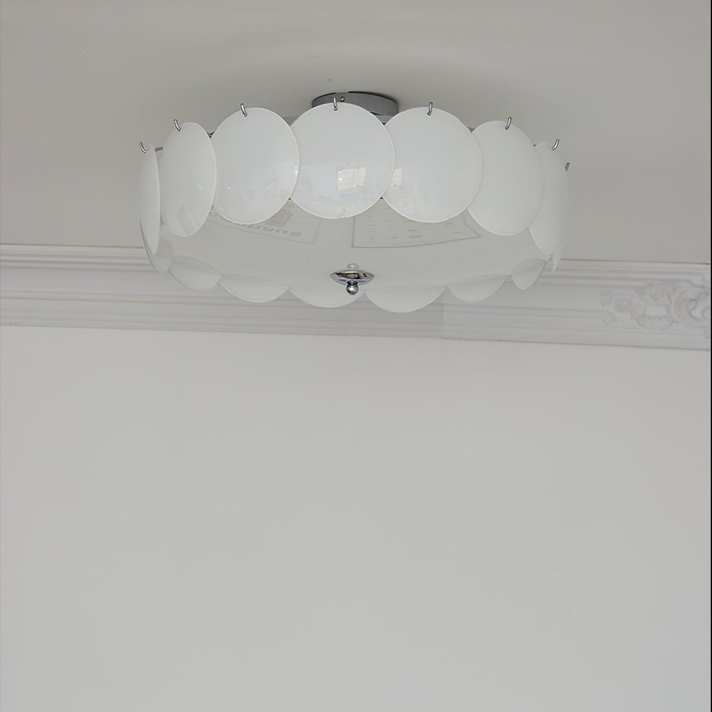 Petal Glass Semi-Flush Ceiling Light