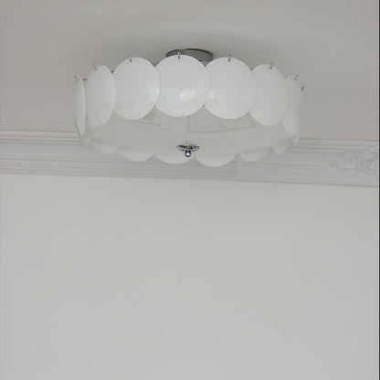 Petal Glass Semi-Flush Ceiling Light