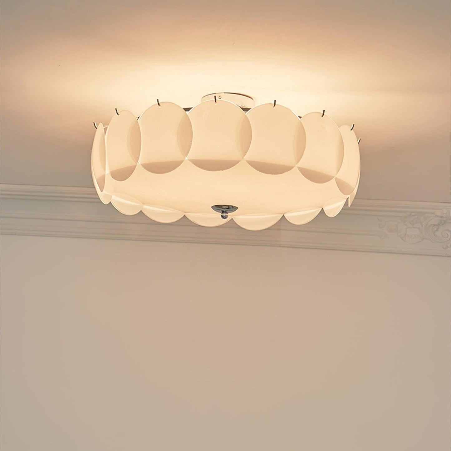Petal Glass Semi-Flush Ceiling Light