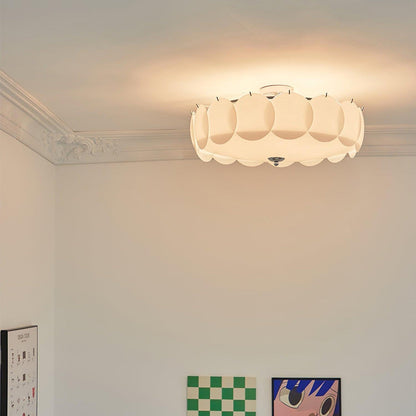 Petal Glass Semi-Flush Ceiling Light