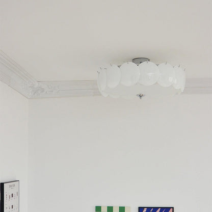Petal Glass Semi-Flush Ceiling Light