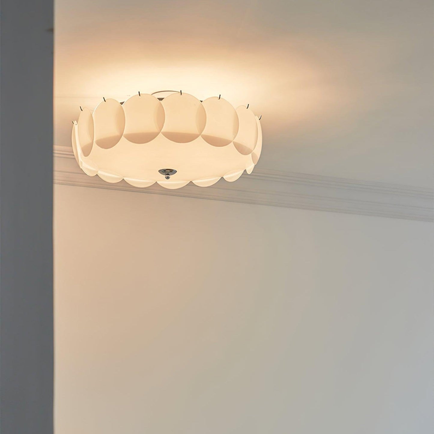 Petal Glass Semi-Flush Ceiling Light