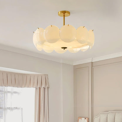 Petal Glass Semi-Flush Ceiling Light