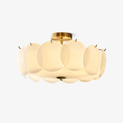 Petal Glass Semi-Flush Ceiling Light
