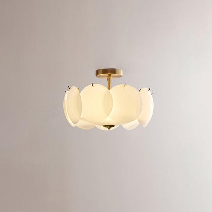 Petal Glass Semi-Flush Ceiling Light