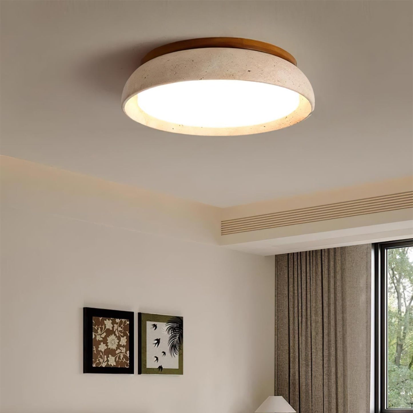 Modern Travertine LED Ceiling Light