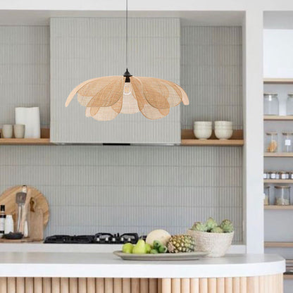 Rattan Petal Ceiling Light