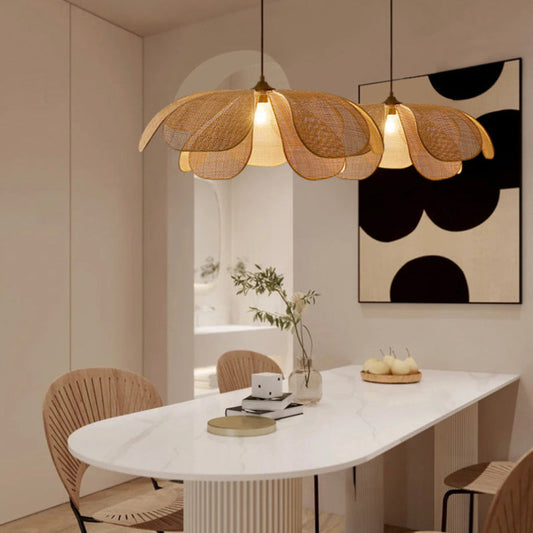Rattan Petal Ceiling Light