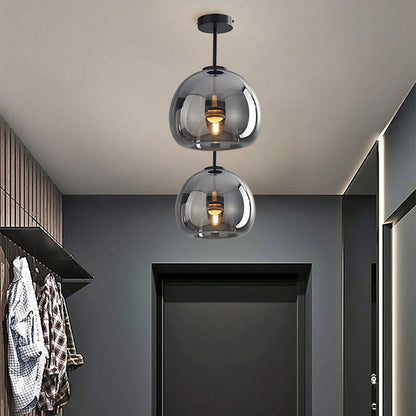 Retro Glass Shade Ceiling Light