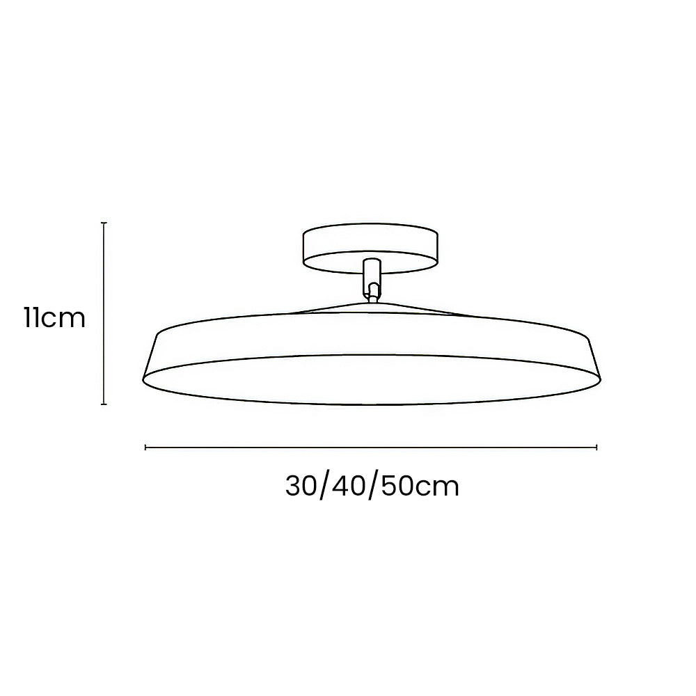 White Semi-Flush LED Light