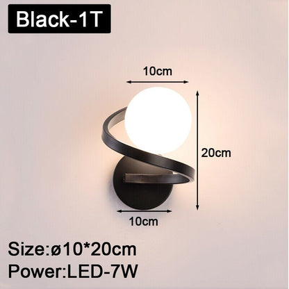 Black & Copper LED Wall Light