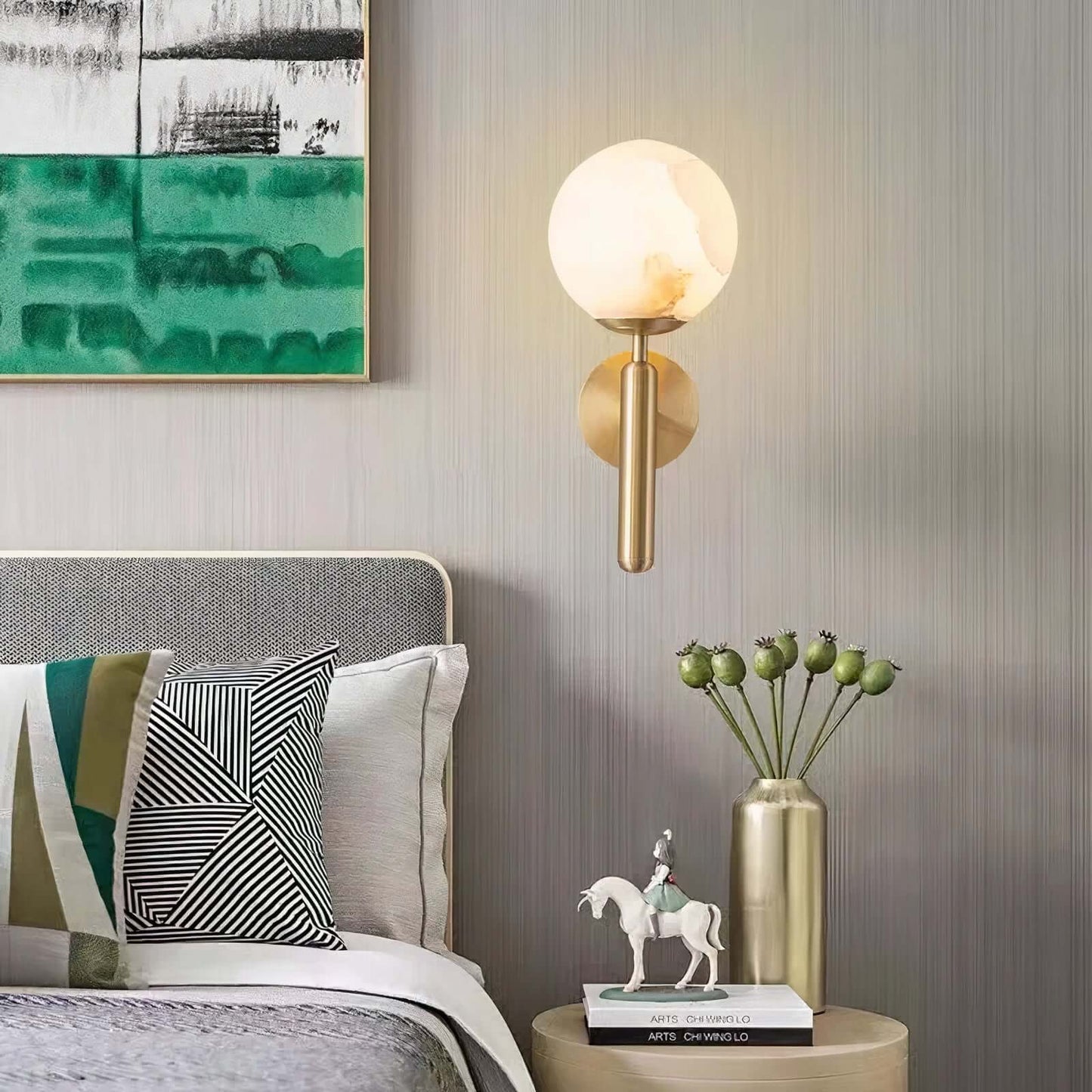 Neutral Shade Wall Fixture