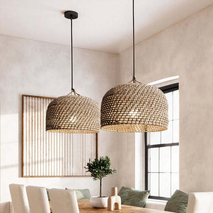 Woven Rattan Ceiling Light