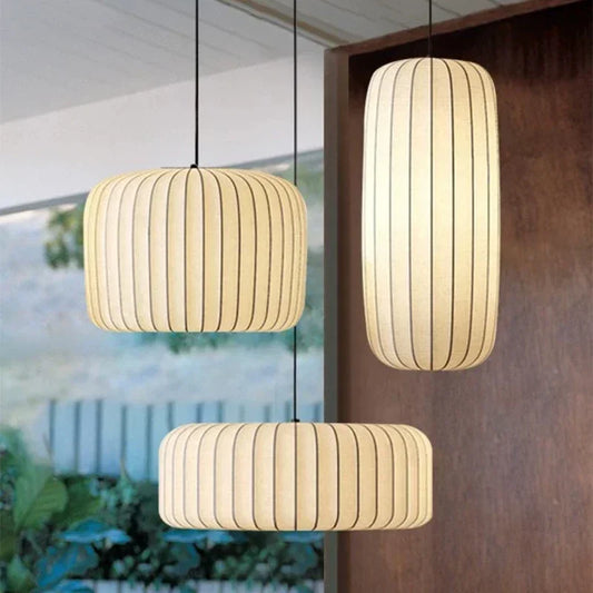 Japanese Silk Pendant Lamp