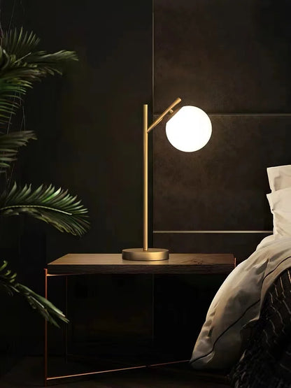 Gold Glass Globe Table Lamp