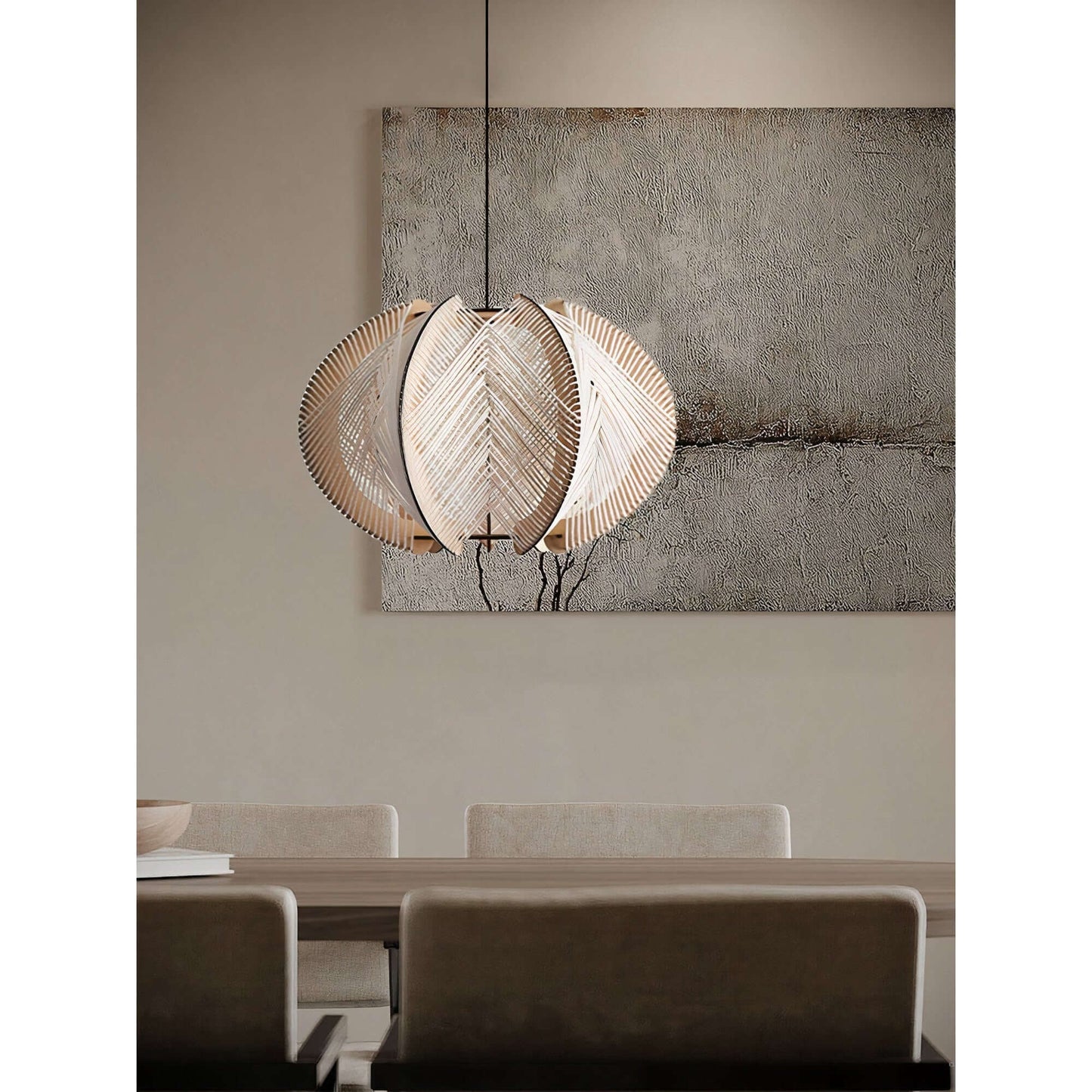 Woven Rattan Dome Ceiling Light
