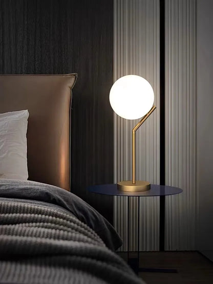 Gold Glass Globe Table Lamp