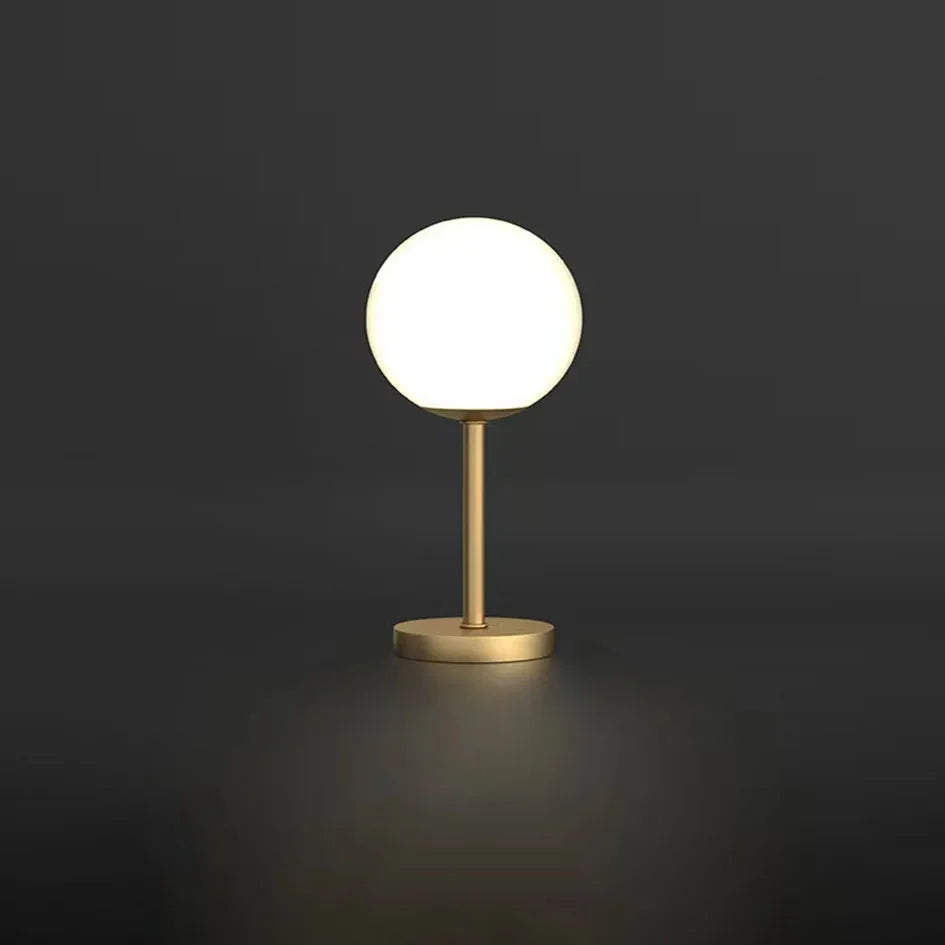 Gold Glass Globe Table Lamp