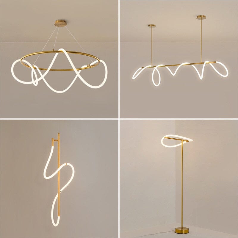 Shiny Gold Ceiling Chandelier