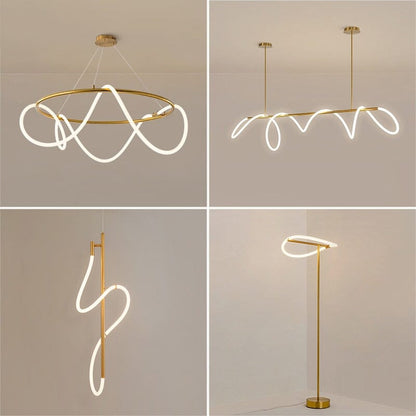 Shiny Gold Ceiling Chandelier