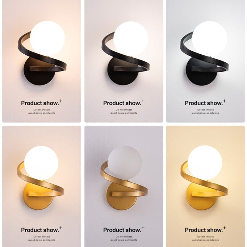 Black & Copper LED Wall Light