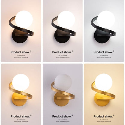 Black & Copper LED Wall Light