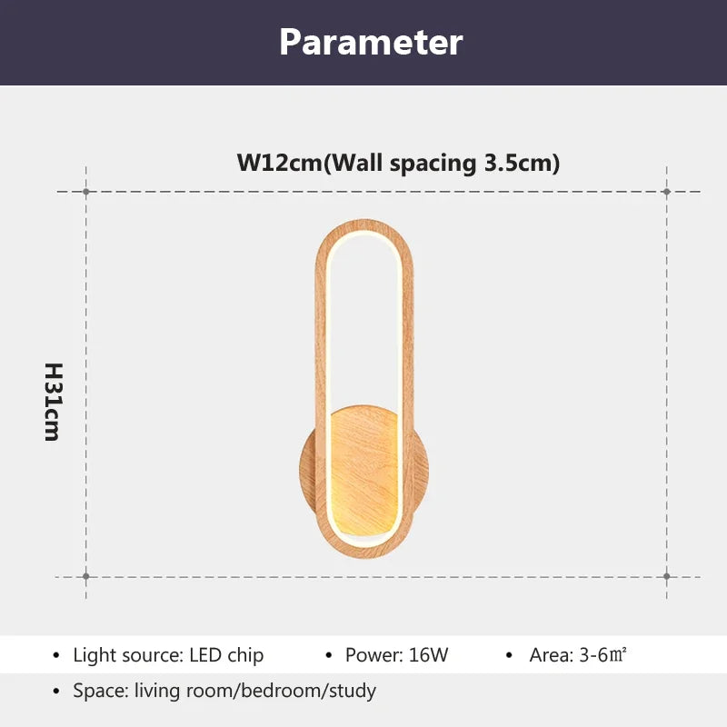 Wooden Glow Wall Light