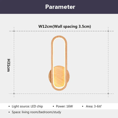 Wooden Glow Wall Light