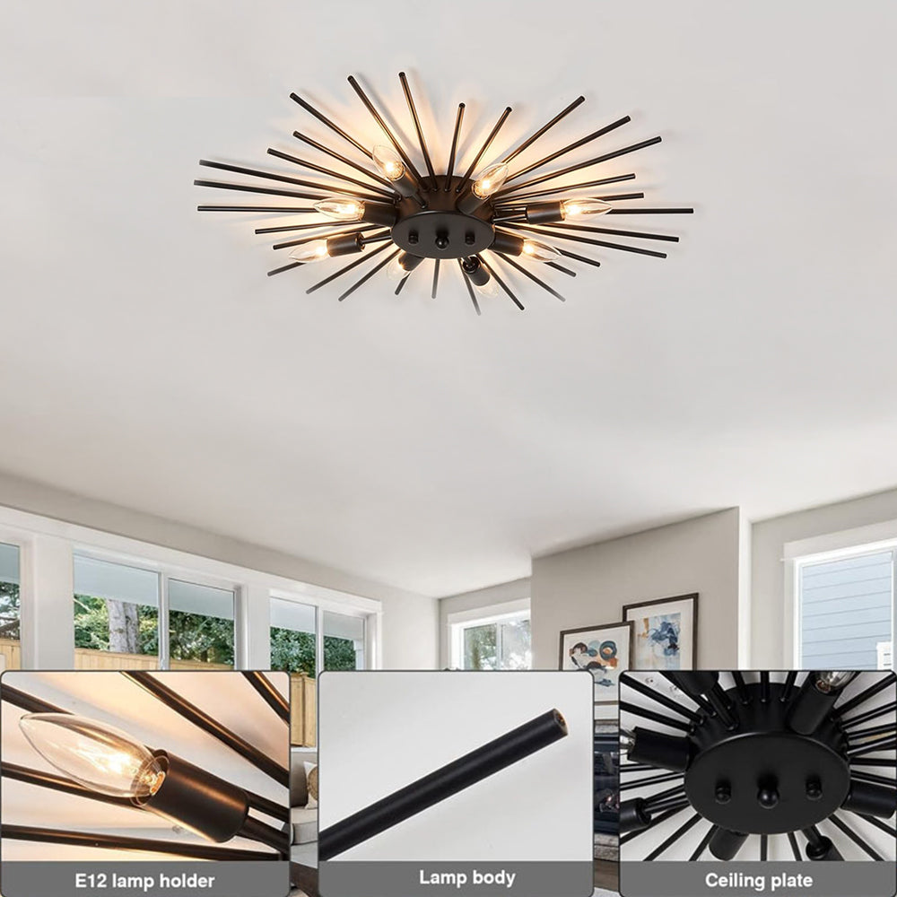 Metallic Spider Arm Ceiling Light