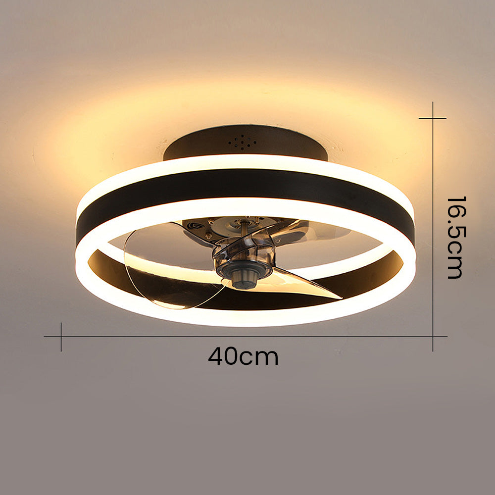 Flush Mount Ceiling Fan with LED
