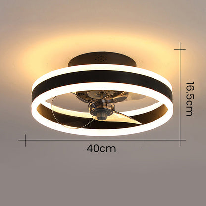 Flush Mount Ceiling Fan with LED