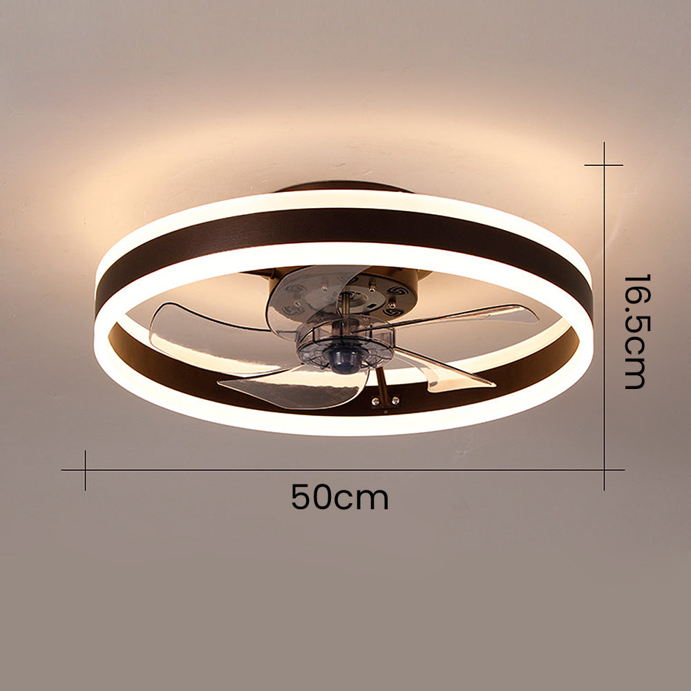 Flush Mount Ceiling Fan with LED