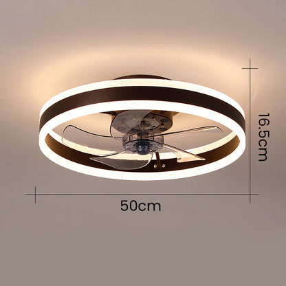 Flush Mount Ceiling Fan with LED