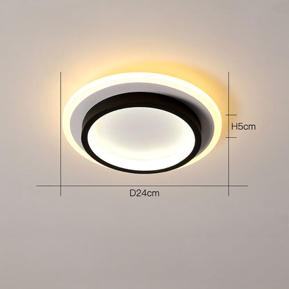 Round Metal & Acrylic Ceiling Light