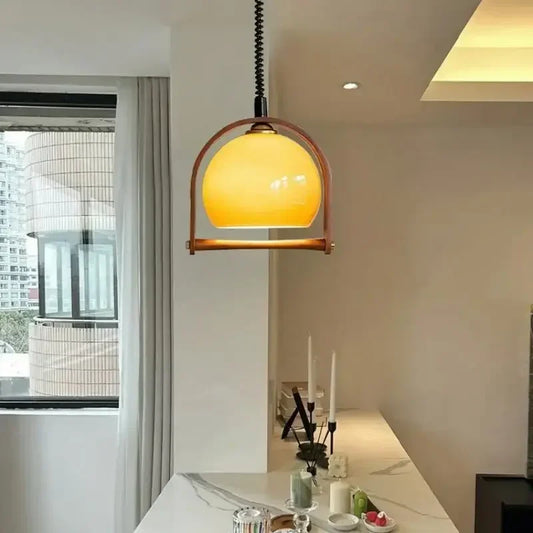 Wood glass Pendant Lamp